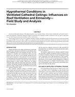 Buildings XI Conference — Hygrothermal Conditions in Ventilated Cathedral Ceilings: Influences on Roof Ventilation and EmissivityÃ¢Â€Â”Field Study and Analysis