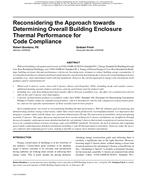 Buildings XI Conference — Reconsidering the Approach towards Determining Overall Building EnclosureThermal Performance for Code Compliance