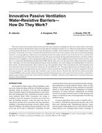 Buildings XI Conference — Innovative Passive Ventilation Water-Resistive BarriersÃ¢Â€Â”How Do They Work?