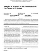 Buildings XI Conference — Analysis in Support of the Radiant Barrier Fact Sheet 2010 Update