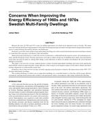 Buildings XI Conference — Concerns When Improving the Energy Efficiency of 1960s and 1970s Swedish Multi-Family Dwellings