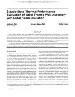 Buildings XI Conference — Steady-State Thermal Performance Evaluation of Steel-Framed Wall Assembly with Local Foam Insulation