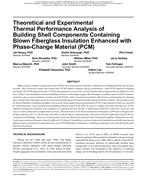 Buildings XI Conference — Theoretical and Experimental Thermal Performance Analysis of Building Shell Components Containing Blown Fiberglass Insulation Enhanced with Phase-Change Material (PCM)