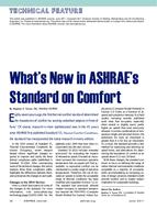 What's New in ASHRAE's Standard on Comfort