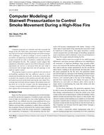 LV-11-012 — Computer Modeling of Stairwell Pressurization to Control Smoke Movement During a High-Rise Fire