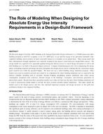 LV-11-C048 — The Role of Modeling When Designing for Absolute Energy Use Intensity Requirements in a Design-Build Framework