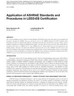LV-11-C020 — Application of ASHRAE Standards and Procedures in LEED-EB Certification