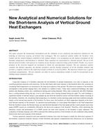 LV-11-C001 — New Analytical and Numerical Solutions for the Short-term Analysis of Vertical Ground Heat Exchangers