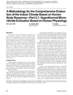 LV-11-014– A Methodology for the Comprehensive Evaluation of the Indoor Climate Based on HumanBody Response — Part 2.1: Hygrothermal MicroclimateEvaluation Based on Human Physiology