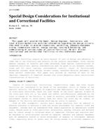 LV-11-C060 — Special Design Considerations for Institutional and Correctional Facilities