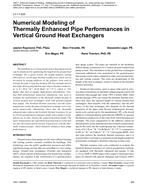 LV-11-024 — Numerical Modeling of Thermally Enhanced Pipe Performances in Vertical Ground Heat Exchangers