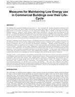 LV-11-C065 — Measures for Maintaining Low Energy use in Commercial Buildings over their Life-Cycle