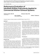 LV-11-004 — Performance Evaluation of Handheld Airflow Instruments Applied to Commercial Kitchen Exhaust Systems