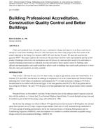LV-11-C021 — Building Professional Accreditation, Construction Quality Control and Better Quality Control and Better Buildings