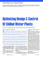 Optimizing Design and Control of Chilled Water Plants Part 1: Chilled Water Distribution System Selection