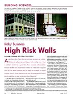 Building Sciences: High Risk Walls