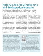 History in the Air Conditioning and Refrigeration Industry: Breakthrough of Large Positive Displacement Rotary Compressors in the Second Half of the 20th Century