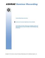 Seminar 49 — Building Simulation 103: Inverse Modeling Tools