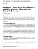 ML-11-C006 — Renewable Energy Design and Performance of LEED EB Platinum Building for Zero Energy Performance