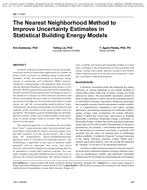 ML-11-001 — The Nearest Neighborhood Method to Improve Uncertainty Estimates in Statistical Building Energy Models