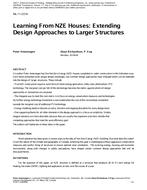 ML-11-C018 — Learning From NZE Houses: Extending Design Approaches to Larger Structures
