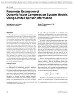 ML-11-026 — Parameter Estimation of Dynamic Vapor Compression System Models Using Limited Sensor Information