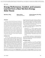 ML-11-010 — Energy Performance, Comfort, and Lessons Learned from a Near Net Zero Energy Solar House