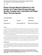ML-11-C023 — Phase Change Material Selection in the Design of a Latent Heat Energy Storage System Coupled with a Domestic Hot Water Solar Thermal System