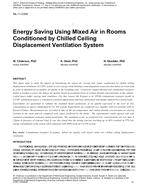 ML-11-C009 — Energy Saving Using Mixed Air in Rooms Conditioned by Chilled Ceiling Displacement Ventilation System