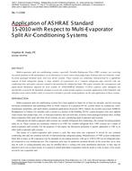 ML-11-C008 — Application of ASHRAE Standard 15-2010 with Respect to Multi-Evaporator Split Air-Conditioning Systems