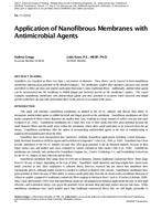 ML-11-C010 — Application of Nanofibrous Membranes with Antimicrobial Agents
