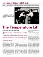 Refrigeration: The Temperature Lift