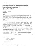 AT-84-11-4 — Simplified Methods for Determining Seasonal Heat Loss from Uninsulated Slab-on-Grade Floors