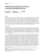 AT-84-05-4 — Predicting Thermal Comfort of People in Naturally Ventilated Buildings
