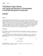 AT-84-01-3 — The Effects of Vapor Velocity and Tube Bundle Geometry on Condensation in Shell-Side Refrigeration Condensers