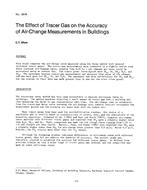 AT-2816 — The Effect of Tracer Gas on the Accuracy of Air-Change Measurements in Buildings