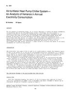 AT-2821 — Air-to-Water Heat Pump Chiller SystemÃ¢Â€Â”An Analysis of Variance in Annual Electricity Consumption