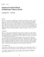AT-84-15-3 — Evidence for Health Effects of Sidestream Tobacco Smoke