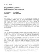 AT-2819 (RP-266) — Propeller Fan Dynamics I: Static Vibration Test Procedure