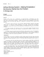AT-84-18-2 — Airflow Window SystemÃ¢Â€Â”Making Fenestration the Solution Rather than the Problem in Energy Use