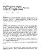 AT-2801 — A One-Dimensional Approach for Solving Freezing or Melting Processes in Cubes and Long Square Bars