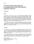 AT-2804 — A Friendly Microprocessor Approach to the Determination of the Thermodynamic Properties of Moist Air