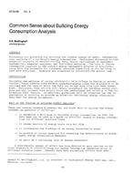 AT-84-08-4 — Common Sense about Building Energy Consumption Analysis