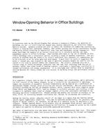 AT-84-20-2 — Window-Opening Behavior in Office Buildings
