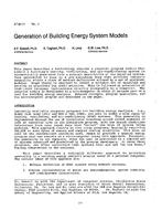 AT-84-11-1 — Generation of Building Energy System Models