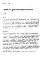 AT-84-15-1 — Hazards of Cigarette Smoke to Nonsmokers