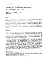 AT-84-19-5 — Evaluation of a Dual-Source Evaporator for Residential Heat Pumps