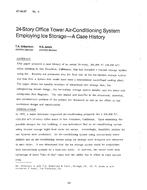 AT-84-07-4 — 24-Story Office Tower Air-Conditioning System Employing Ice StorageÃ¢Â€Â”A Case History