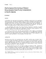 AT-84-06-2 — Performance Monitoring of Select Groundwater Heat Pump Installations in North Dakota