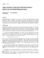 AT-84-05-1 — Heat Transfer in Naturally Ventilated Rooms: Data from Full-Scale Measurements